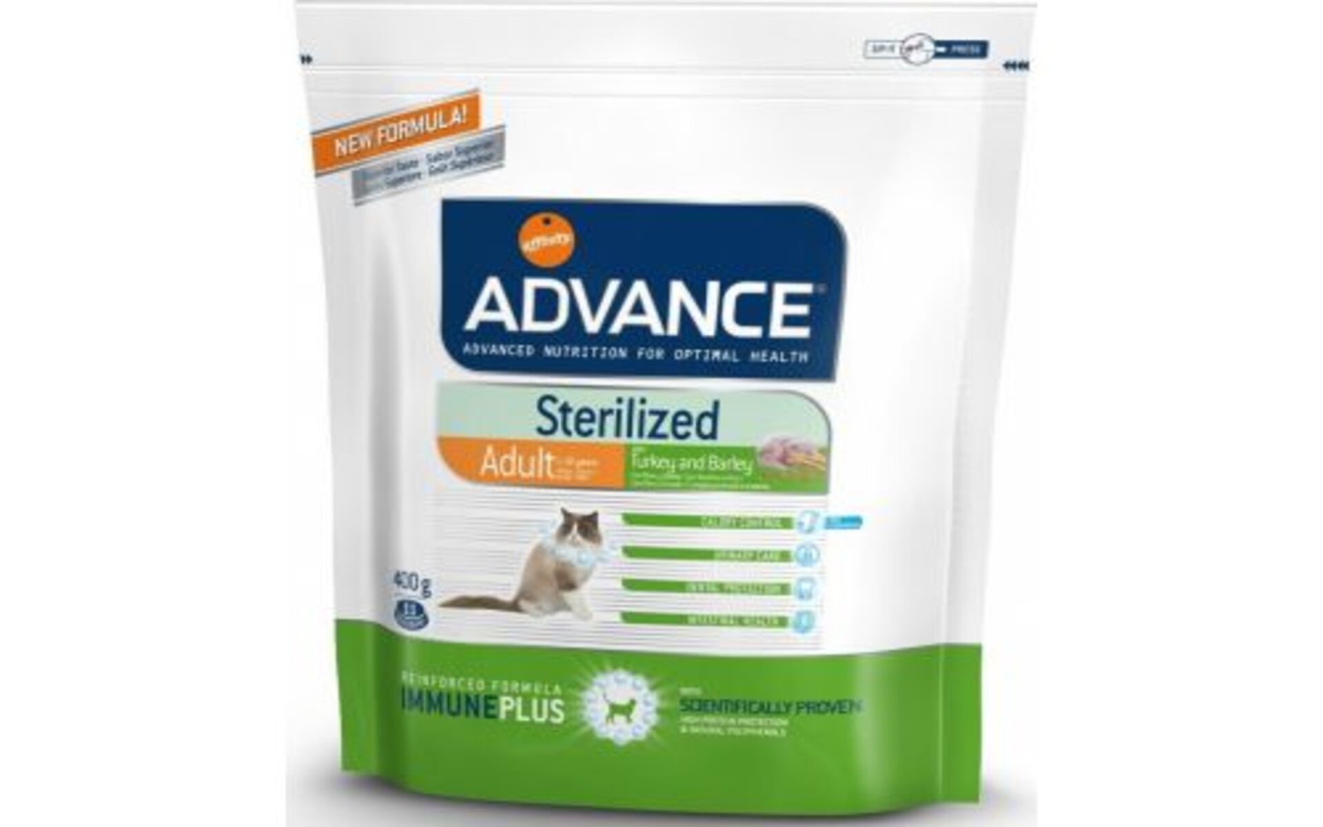 Специальный корм Advance Adult Sterilized для кошек, стерилизованных в возрасте от 1 года, разработан с учетом потребностей животных. Он помогает поддерживать оптимальную форму тела и контролировать вес