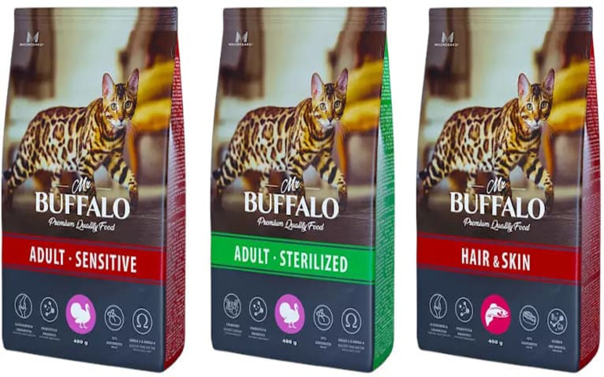 Продукция Buffalo представлена в различных вкусовых вариантах, чтобы удовлетворить даже самую привередливую кошку. Выбирайте из множества вкусов, включая курицу, говядину, рыбу и смешанное мясо - все, что нравится вашему питомцу.