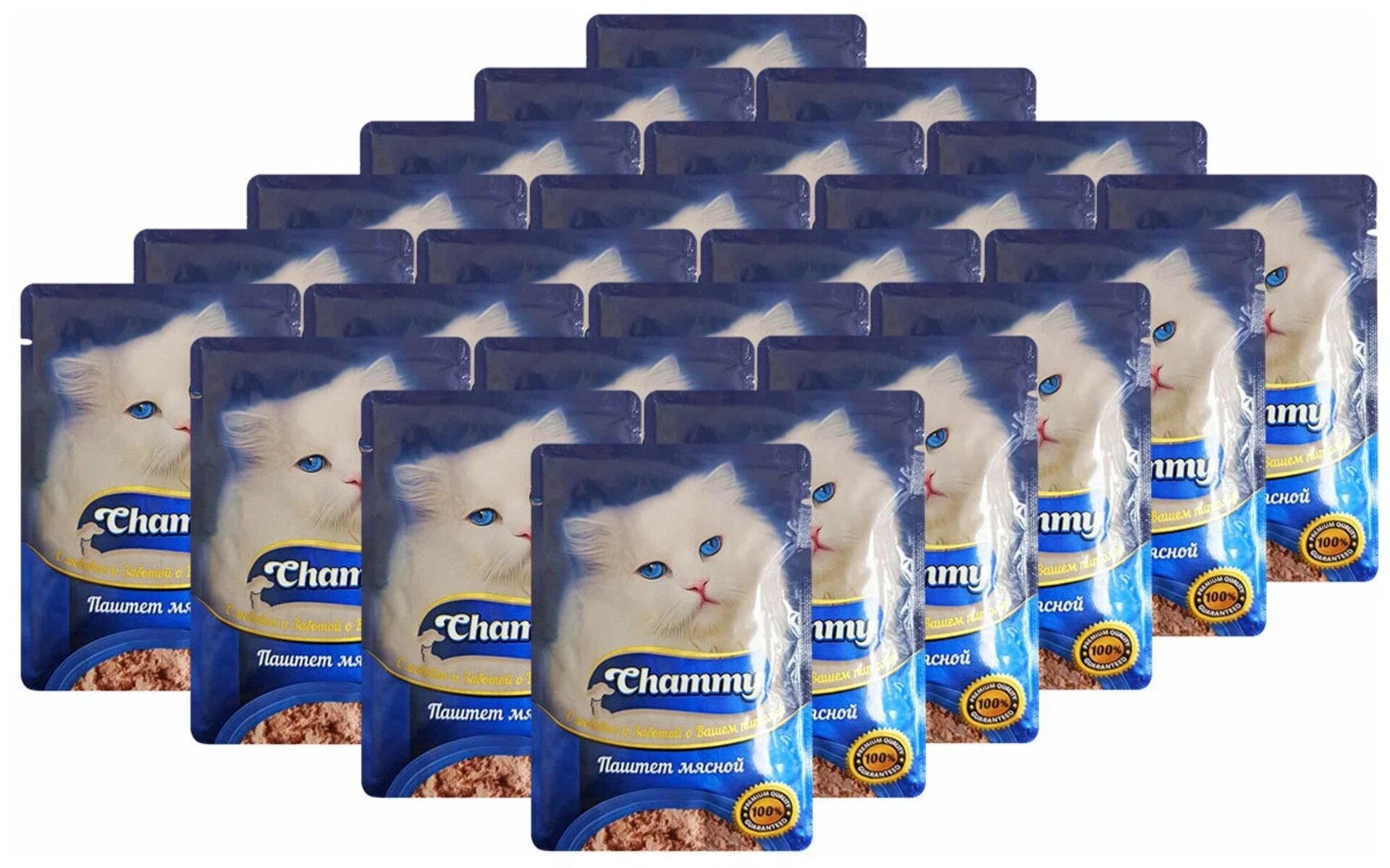 Корм для кошек CHAMMY паштет мясной – это высококачественный, вкусный и натуральный продукт, разработанный специально для потребностей вашего питомца. Содержит необходимые питательные вещества и таурин для здоровья глаз и сердца.