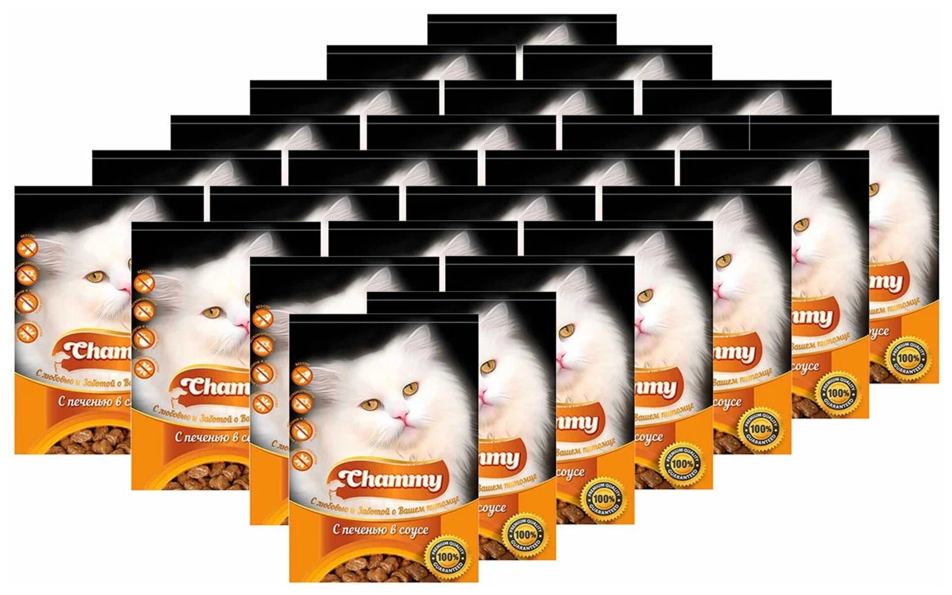 Корм для кошек «Chammy» с печенью в соусе обеспечивает необходимыми питательными веществами. Изготовлено из качественных натуральных ингредиентов, прошедших строгий контроль качества.