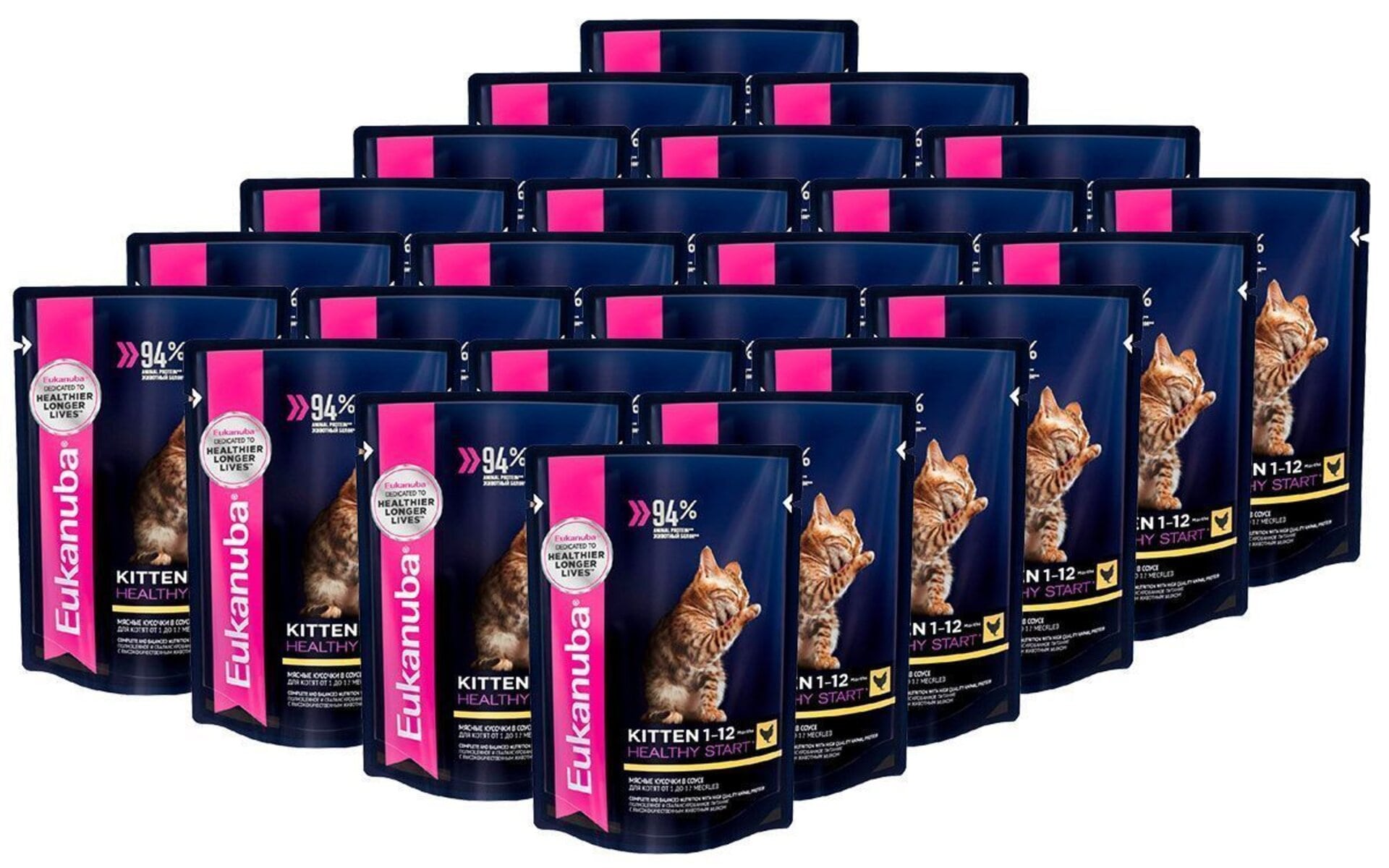 EUKANUBA KITTEN HEALTHY START — это полноценный и сбалансированный корм для котят в возрасте от 1 до 12 месяцев, а также для кошек в период беременности и лактации