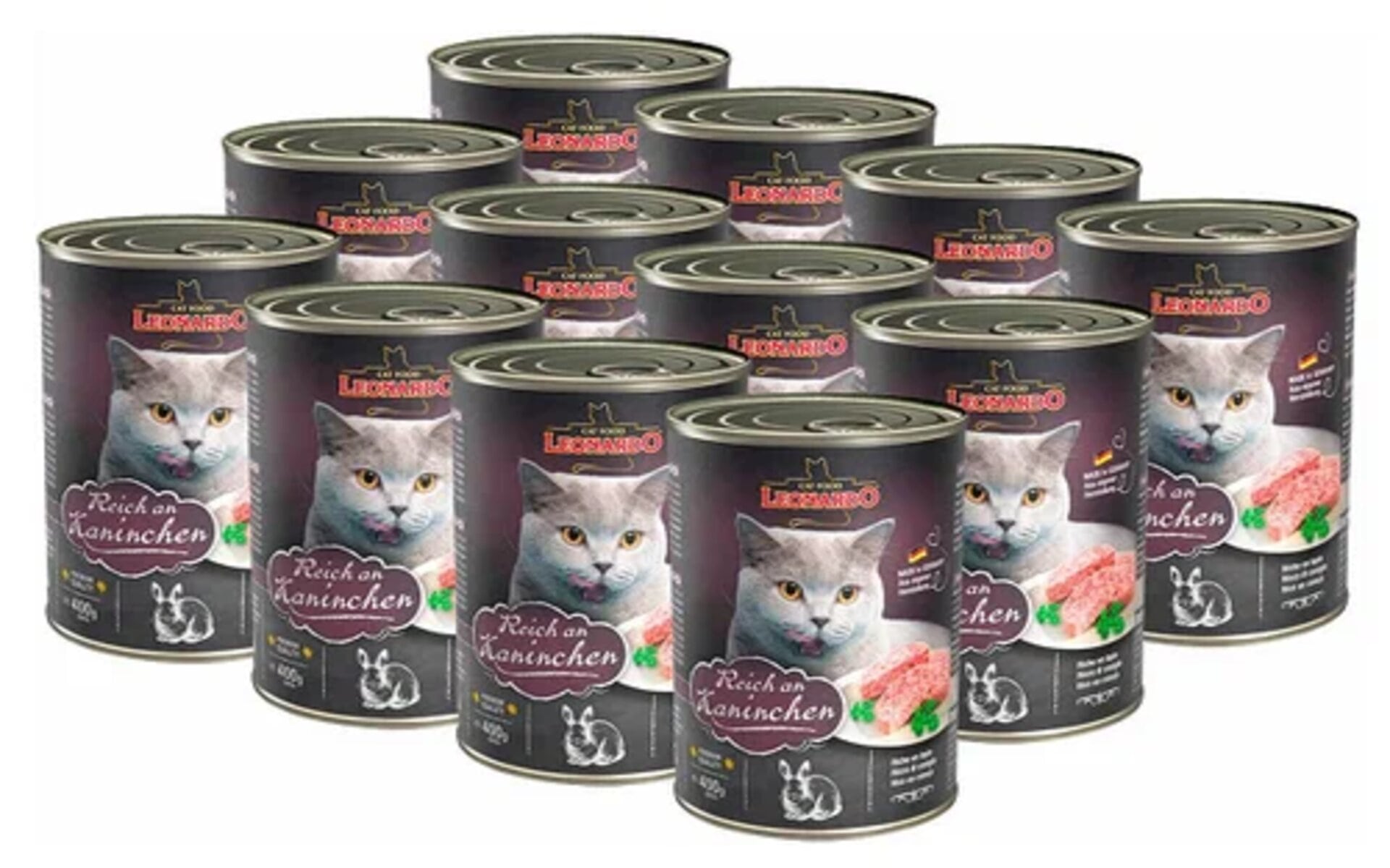 Корм для кошек Leonardo Quality Selection Rich In Rabbit с кроликом разработан при поддержке немецких ветеринаров. Натуральный состав из высококачественных отборных продуктов и свежего мяса обогащен витаминным комплексом с пищевыми добавками для укрепления нервной системы, ЖКТ и костно-мышечной ткани животного