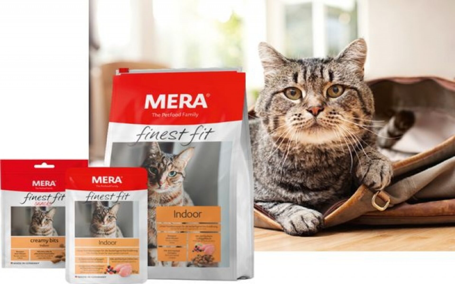 Корм для кошек Mera – высококачественный продукт для домашних питомцев, содержащий мясо, рыбу, злаки и витамины, обеспечивающие сбалансированное питание.