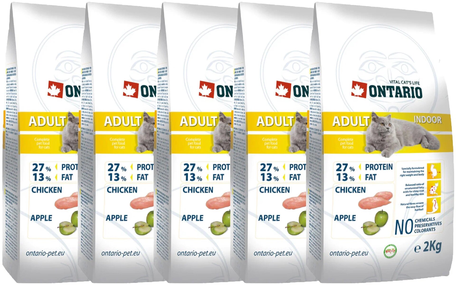 Корм для кошек Ontario Adult Indoor с курицей специально разработан для домашних питомцев, которые не выходят на улицу. В его составе содержится высокий уровень белка, что обеспечивает крепкое здоровье и долгую жизнь вашего любимца