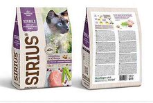 Корм для кошек SIRIUS - новейшая линия премиум-класса,которая обеспечивает животных полнорационным питанием.Линейка кормов SIRIUS создана с учётом разных физиологических особенностей питомца.В состав входят натуральные ингредиенты,витамины и минералы