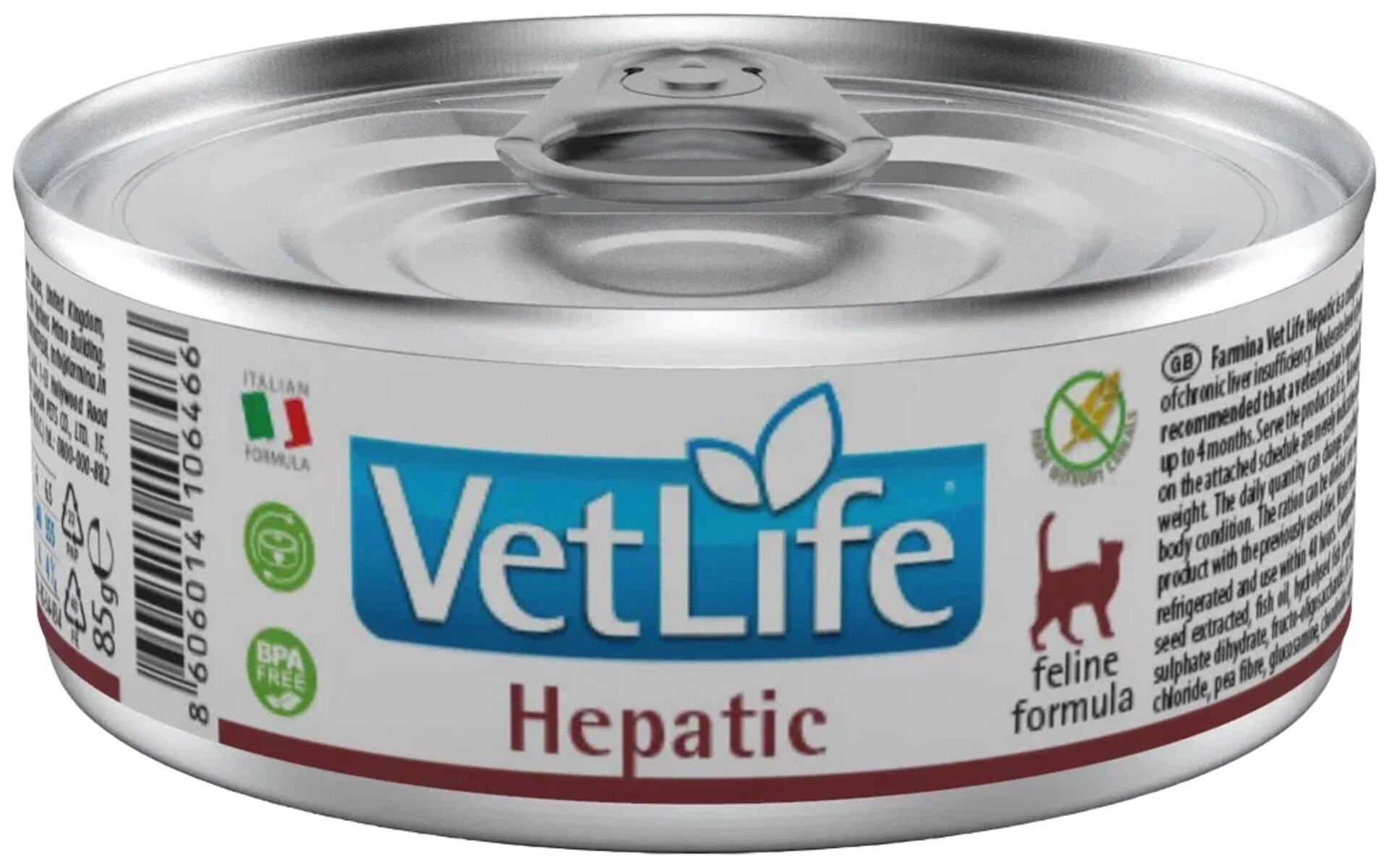 Корм для кошек Vet Life Hepatic – полнорационный диетический продукт, созданный для поддержания функции печени у взрослых кошек при хронической печеночной недостаточности