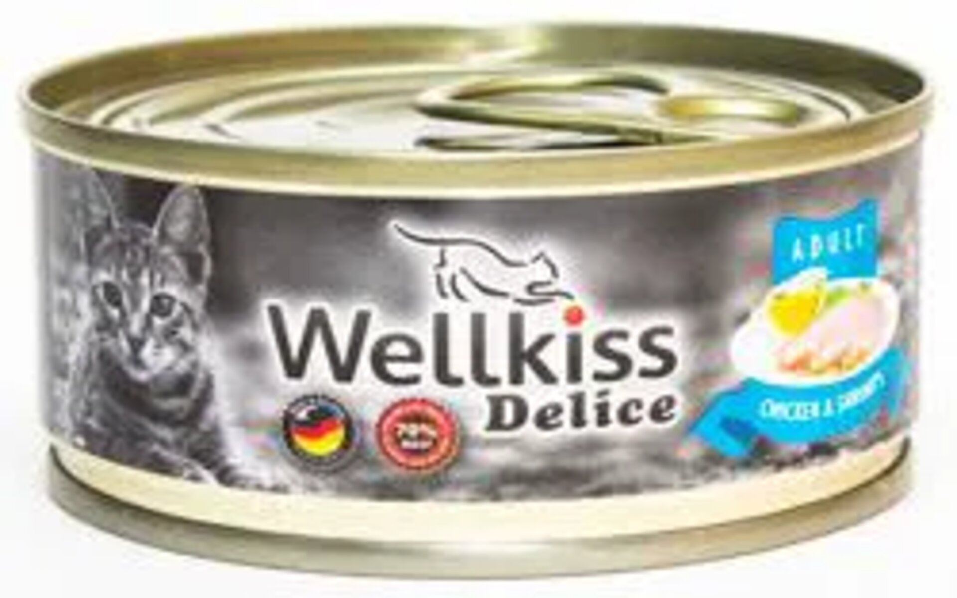 Wellkiss Delice Adult с курицей — это полнорационный корм для взрослых кошек, обеспечивающий все необходимые питательные вещества для здоровой и активной жизни. В его состав входит свежая курица, легкоусвояемый белок и незаменимые аминокислоты.