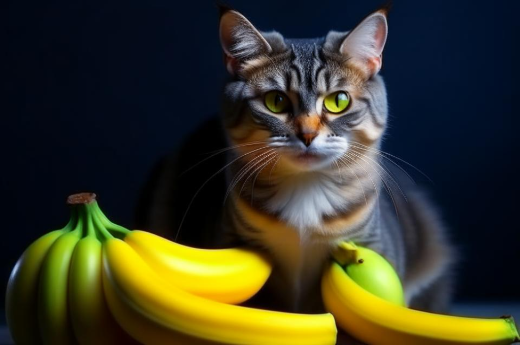 Кошки могут есть бананы, но в небольших количествах и нечасто